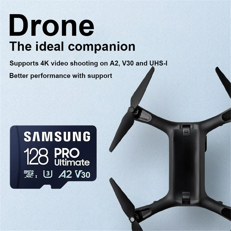 SAMSUNG Original PRO Ultimate MicroSDXC 128 ГБ 256 ГБ 512 ГБ V30 A2 TF-карта памяти 200 МБ/с для 4K UHD камеры/дрона