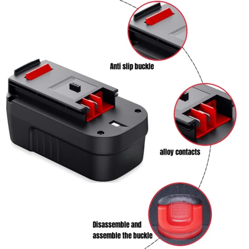 Фото Аккумулятор для электроинструмента Black & Decker 18 В 8000 мАч A18 A1718 A18NH HPB18 HPB18-OPE FS1800CS FS1800D FS1800D-2 FS1800ID №2