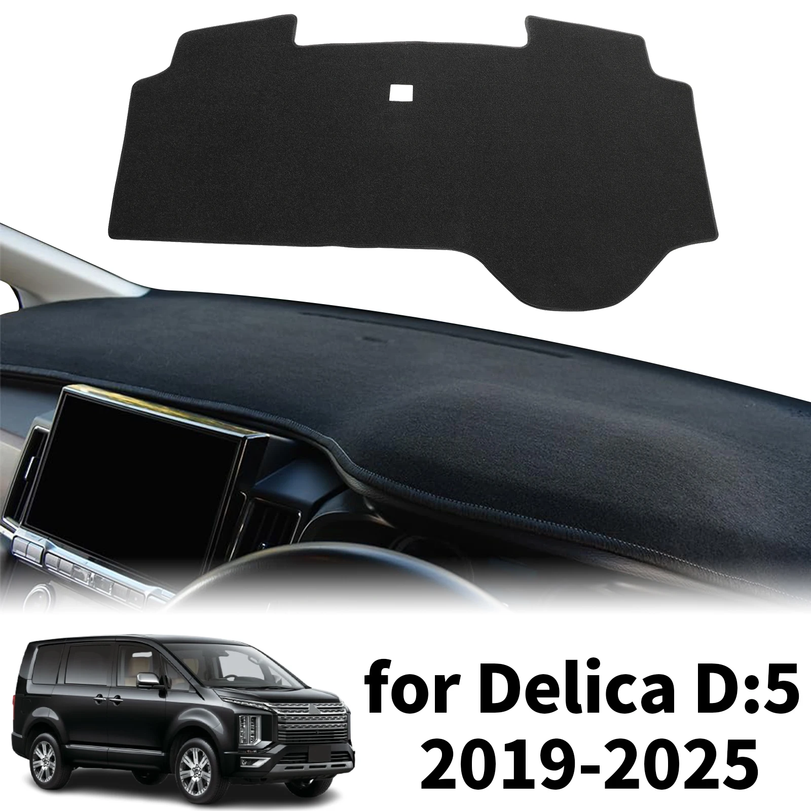 Подходит для Mitsubishi Delica D:5 D5 2019-2025, автомобильный коврик для приборной панели, защитный ковер, аксессуары, солнцезащитный козырек DashMat