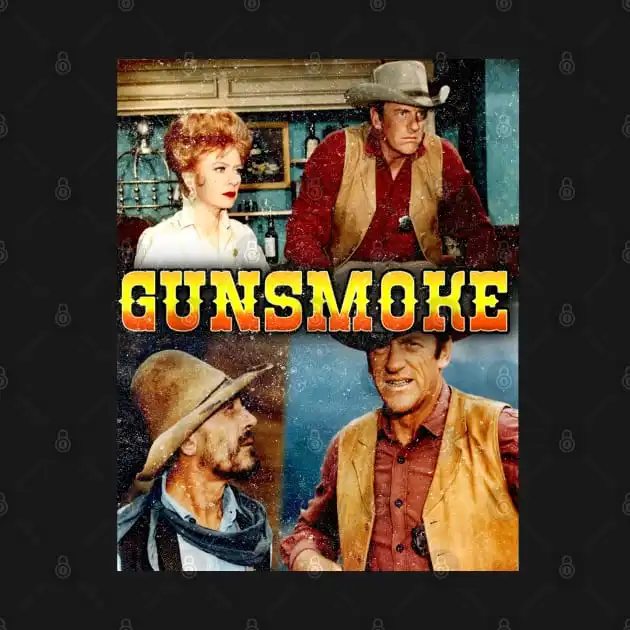 Фото Футболка с коротким рукавом Gunsmoke, Мэтт дилон и Фест, хагген, футболка, уличная одежда, новинка, модные футболки №2