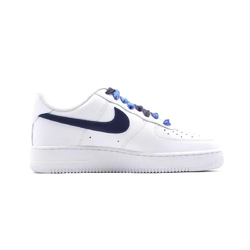 Фото 【Настроить】Nike Air Force 1 Обувь для скейтбординга Женские низкие белые/синие кроссовки DD8959-100 №2
