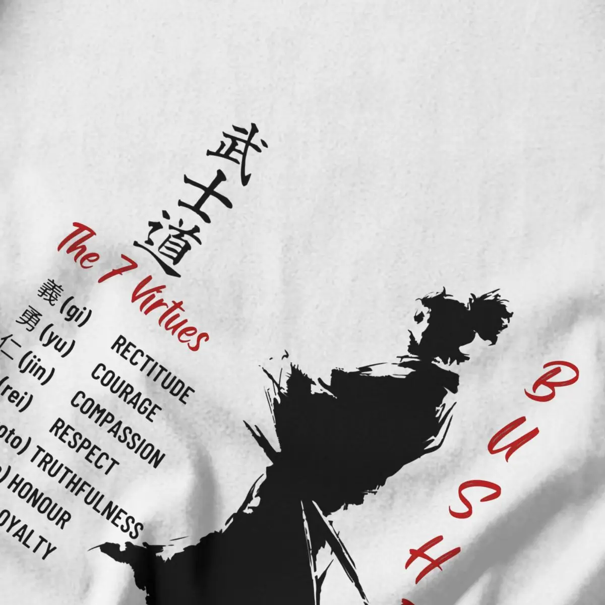 Фото Мужская футболка Bushido Code, японская каллиграфия Meiyo Kanji, подарки для фанатов самурая, уличная футболка большого размера с круглым вырезом и хлопковым рукавом, мужская футболка №4