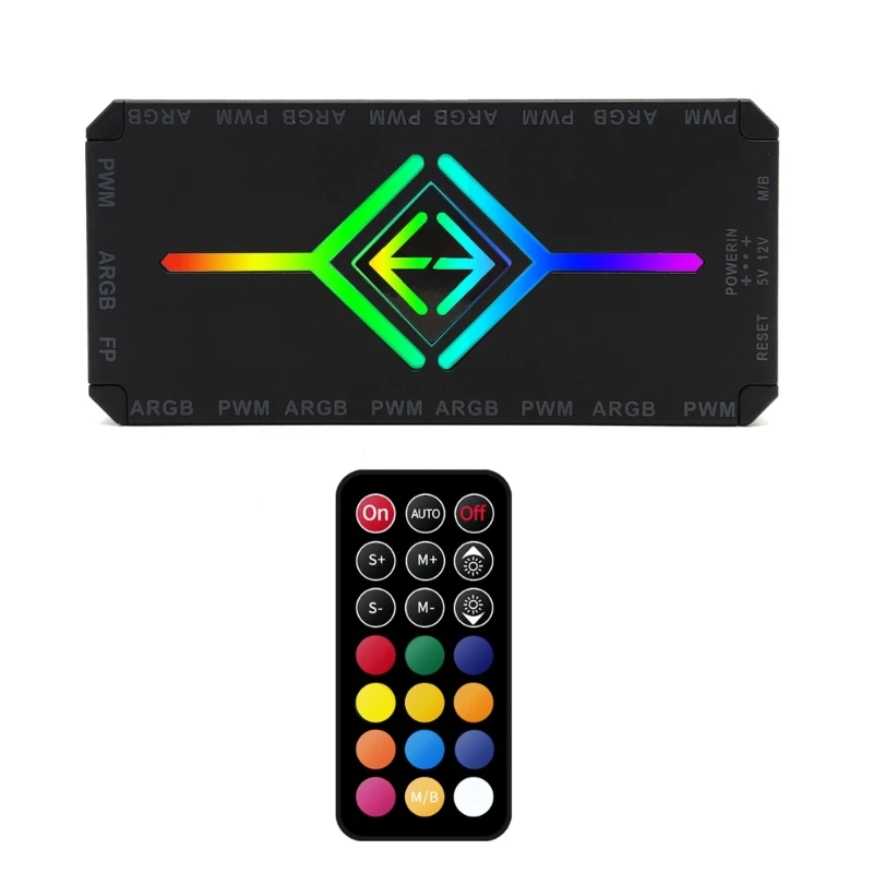 652F 4PIN PWM RGB Контроллер концентратора вентилятора Адаптер питания для вентилятора ARGB PWM