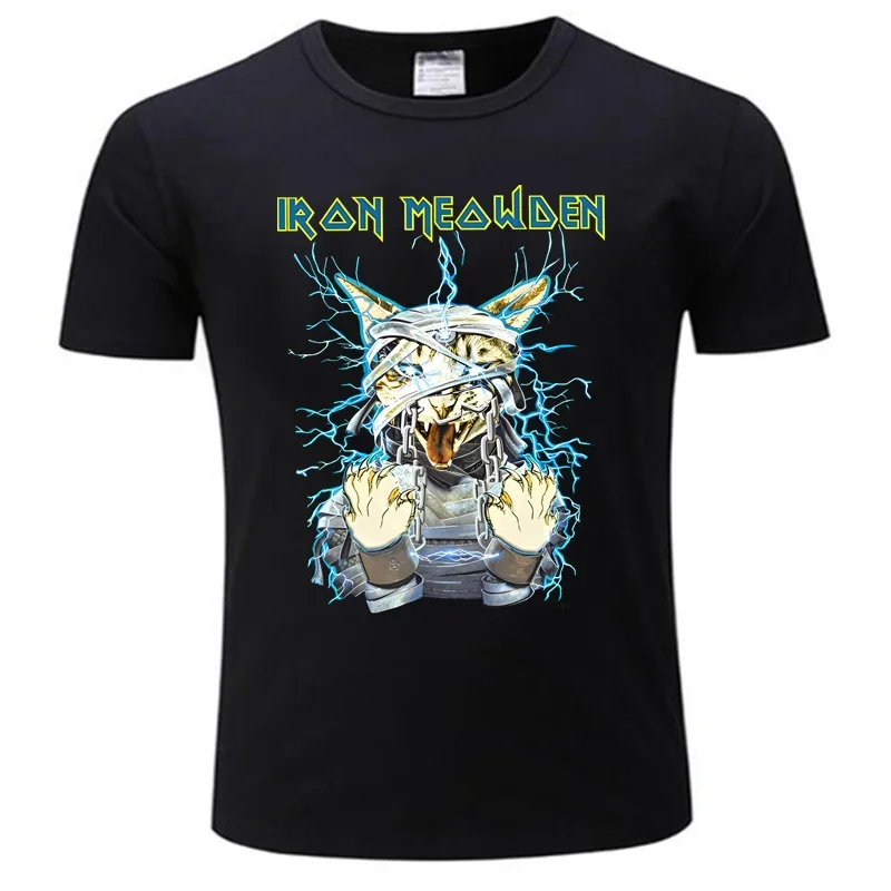 Новинка, модная брендовая футболка Teeshirt, хлопковая Футболка MEOWDEN, Мужская футболка оверсайз с коротким рукавом, черный топ, Повседневная футболка унисекс