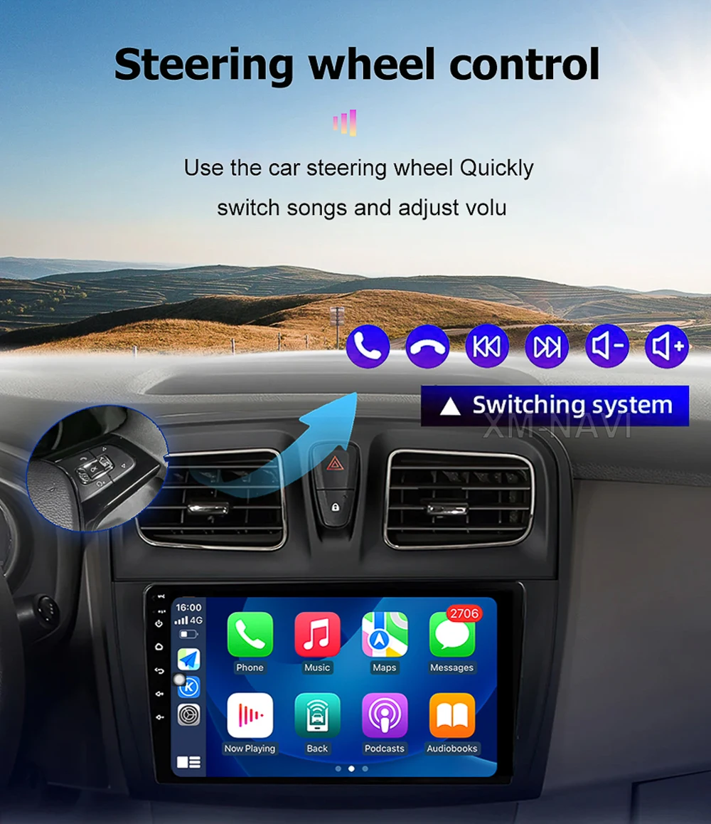 Фото 9-дюймовый для Kia Sorento 2 II XM 2012-2021 Android Авто Авто Радио Навигация GPS Стерео Видеоплеер Головное устройство BT DSP No 2 Din №2