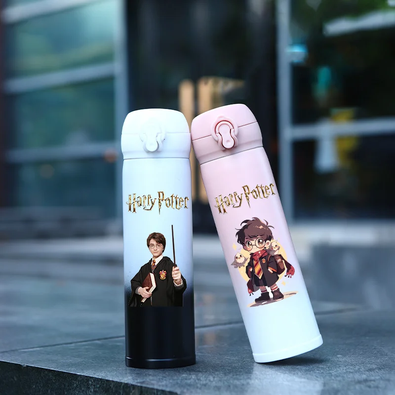 Disney Miniso Harry Potter Спорт на открытом воздухе 500 мл Портативная бутылка для воды из нержавеющей стали Чашка для питья Детский студенческий подарок
