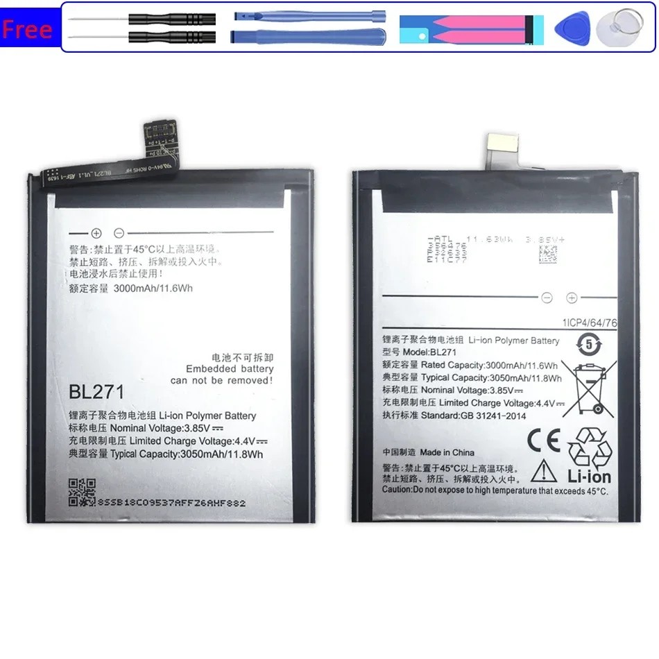 3050mAh BL271 мобильный телефон аккумулятор для Lenovo Edge Z2 X Z2X ZUK