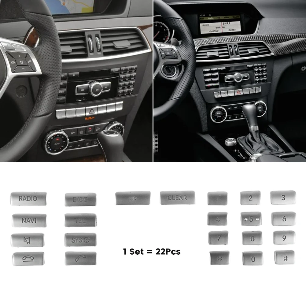 Аксессуары крышка кнопки C Класс W204 11-13 цифры CD-панелей CLS класс C218 12-13 хромированная прочная центральная консоль