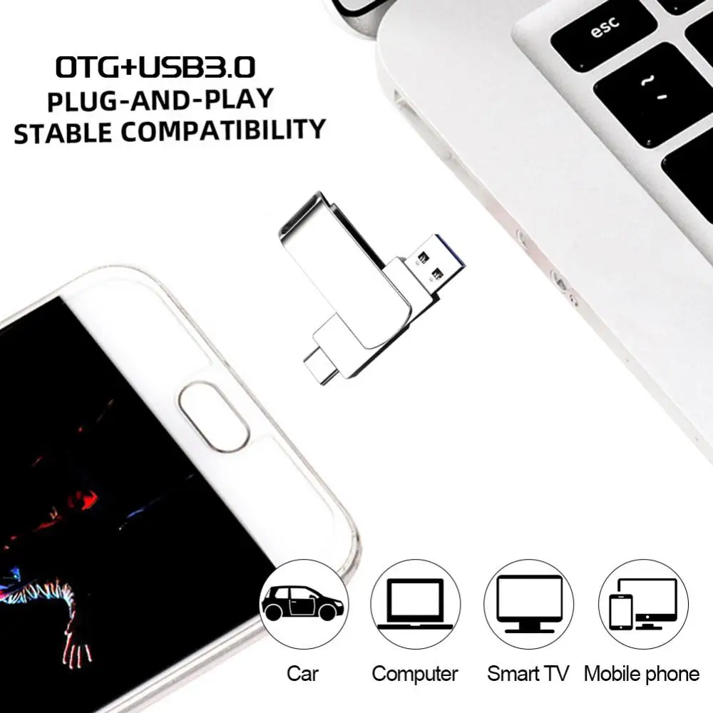 Фото Xiaomi Mini 2 ТБ 3,0 Металлический Usb флеш-накопитель 1 ТБ, высокоскоростной накопитель, 4 ТБ, U-диск, флешка Usb 3,0, память №2