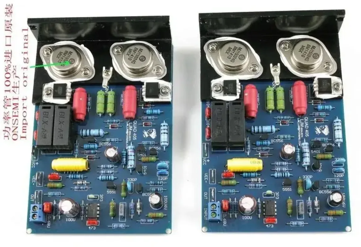 (1 пара) amplificador potencia clásico clonado Quad 405, tablero ensamblado y probado