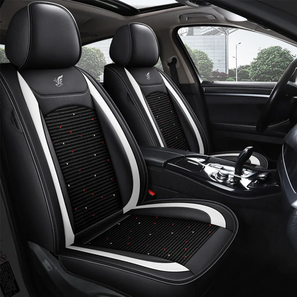 Фото Кожаные чехлы на автомобильные сиденья для Volkswagen Passat b5 b6 b8 Polo Sedan Touareg Touran VW Jetta Golf 5 6 7 Tiguan, аксессуары для интерьера №4