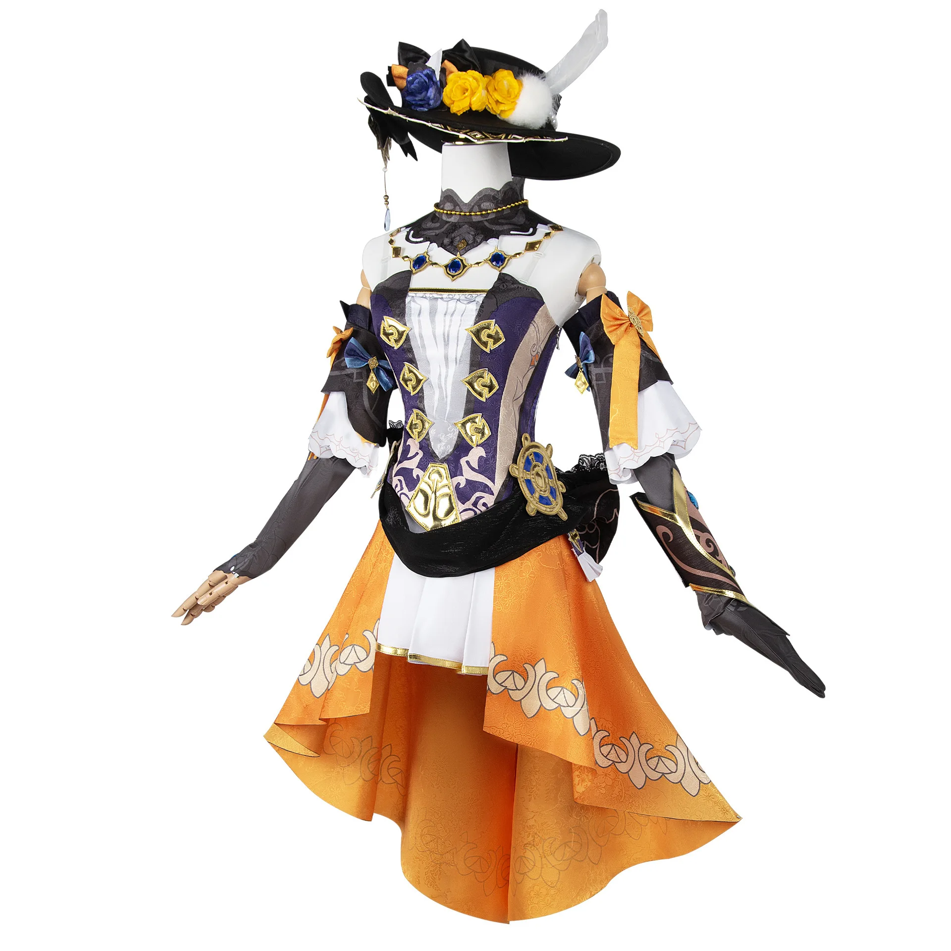 Navia Cosplay Kostuum Pruik Genshin Impact Jurk Hoed Oorbellen Хэллоуин для косплея (art.: 3920c3bf93a9a) - 3920c3bf93a9a