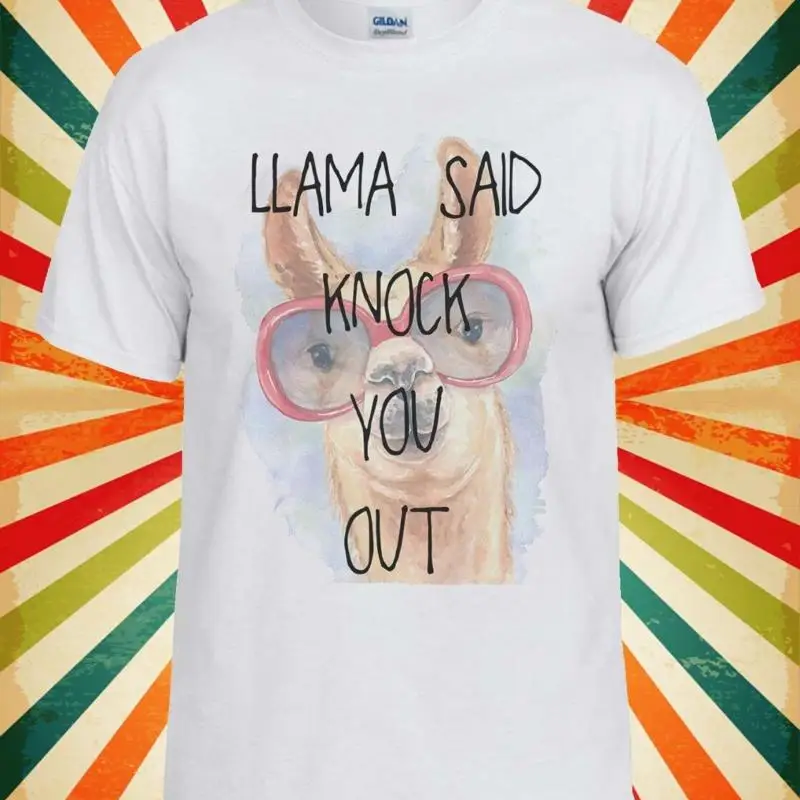 Llama Said Knock You Out Забавный крутой жилет для мужчин и женщин, майка унисекс, футболка 1239