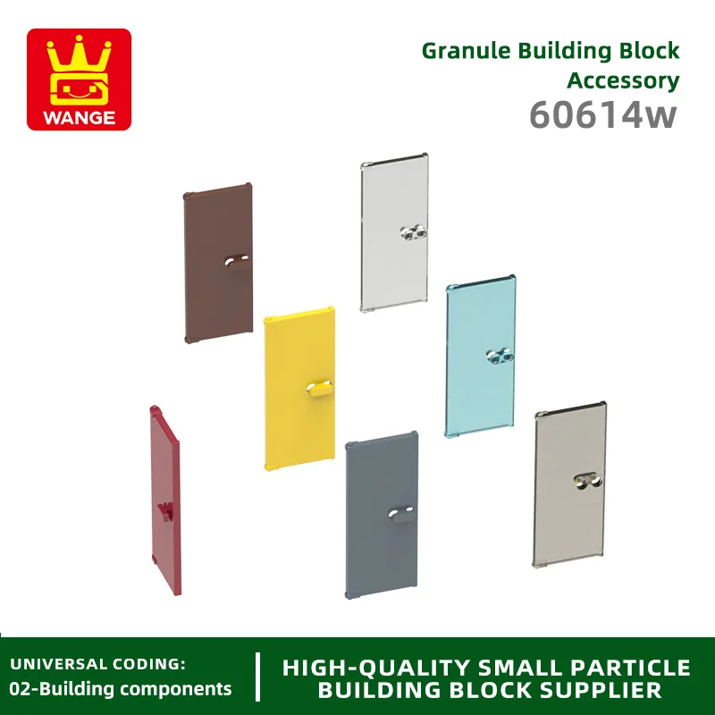 Прозрачные оконные двери № 60614w, 20 шт./партия, 1x2x3 с вертикальной ручкой, блок Moc, цветные аксессуары, совместимые с игрушками-кирпичами