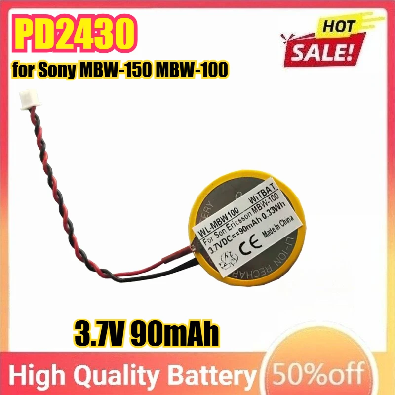 Сменный аккумулятор PD2430 3,7 В, 90 мАч для Bluetooth-часов Sony MBW-150 MBW-100