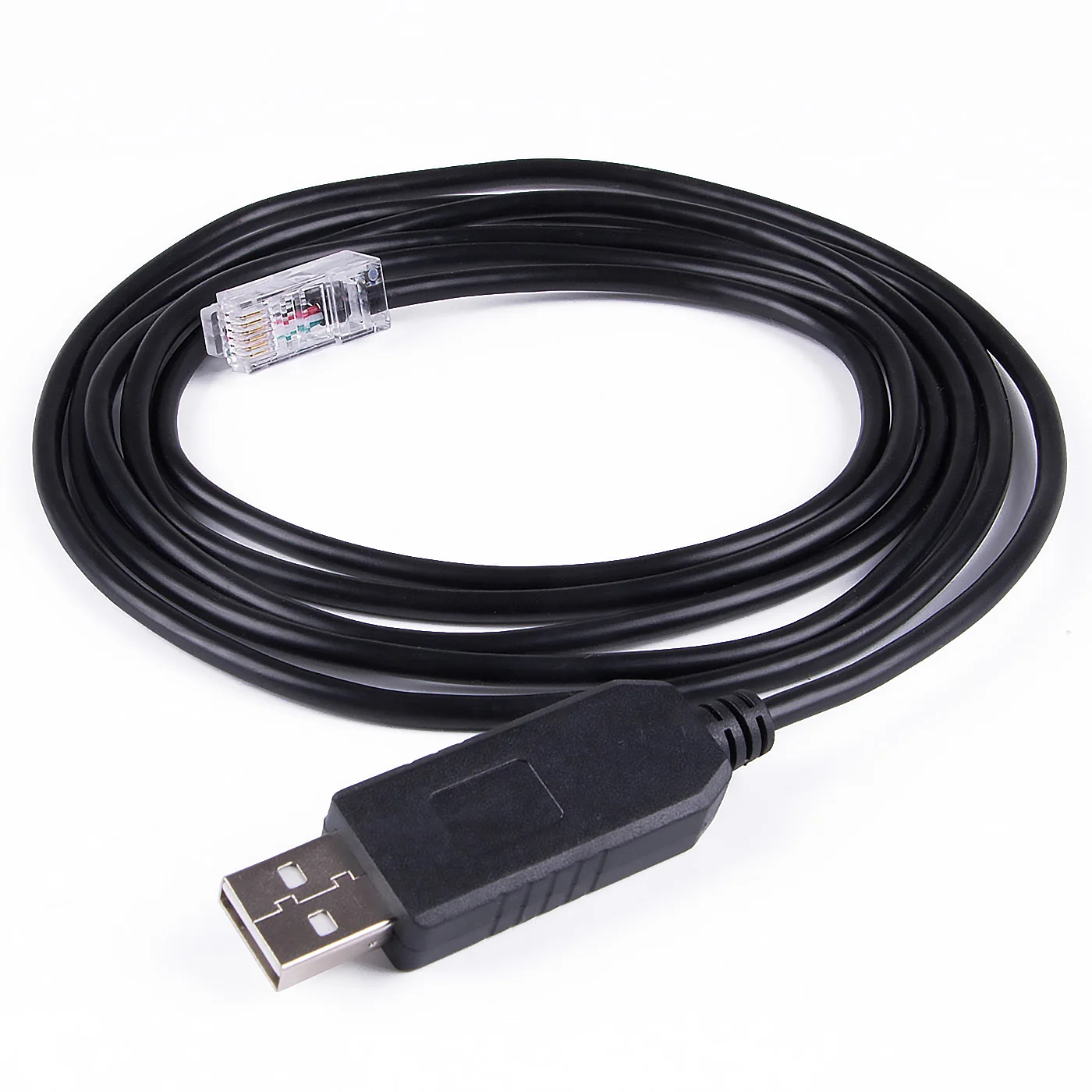 Фото Кабель-преобразователь последовательного преобразователя USB в RJ11 RJ12 RS232 для кабеля связи Keyence PLC №2