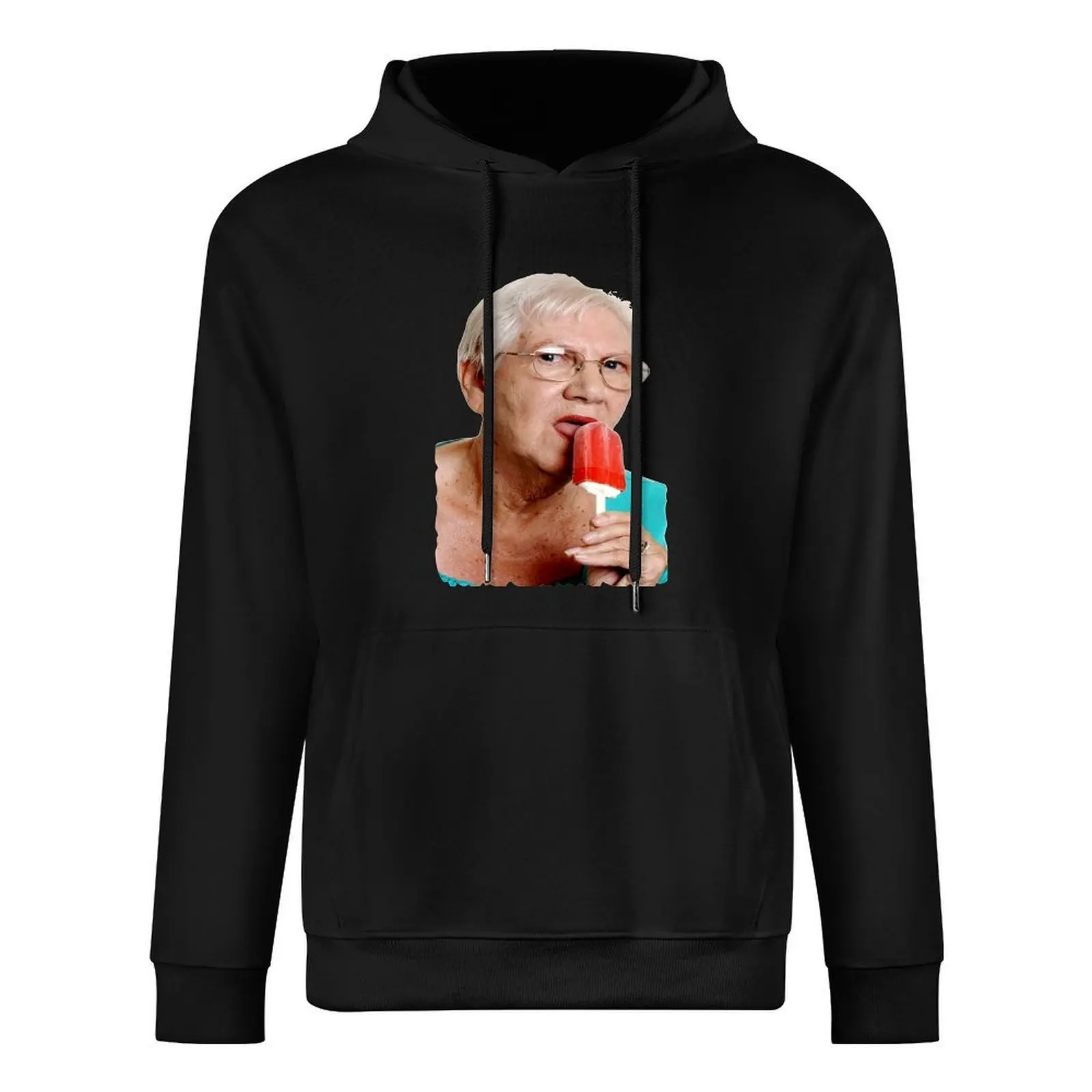 Фото Пуловер с капюшоном Granny Ice Lolly, осенняя куртка, мужская одежда, мужская толстовка с капюшоном №3