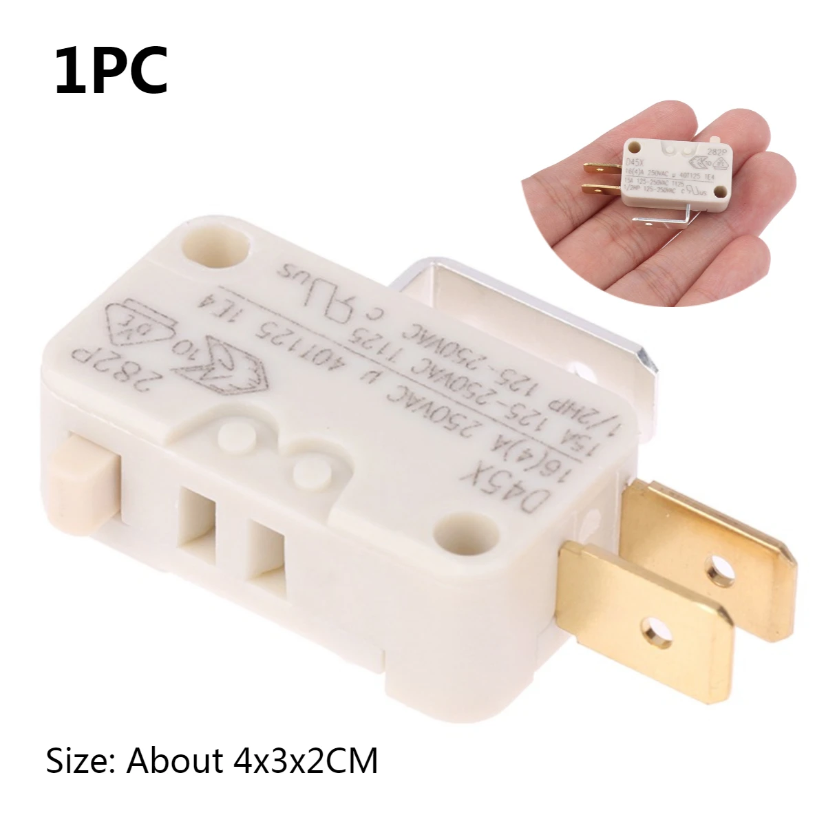 Микро-переключатель D45X, 16 А, 250 В, 1 шт.