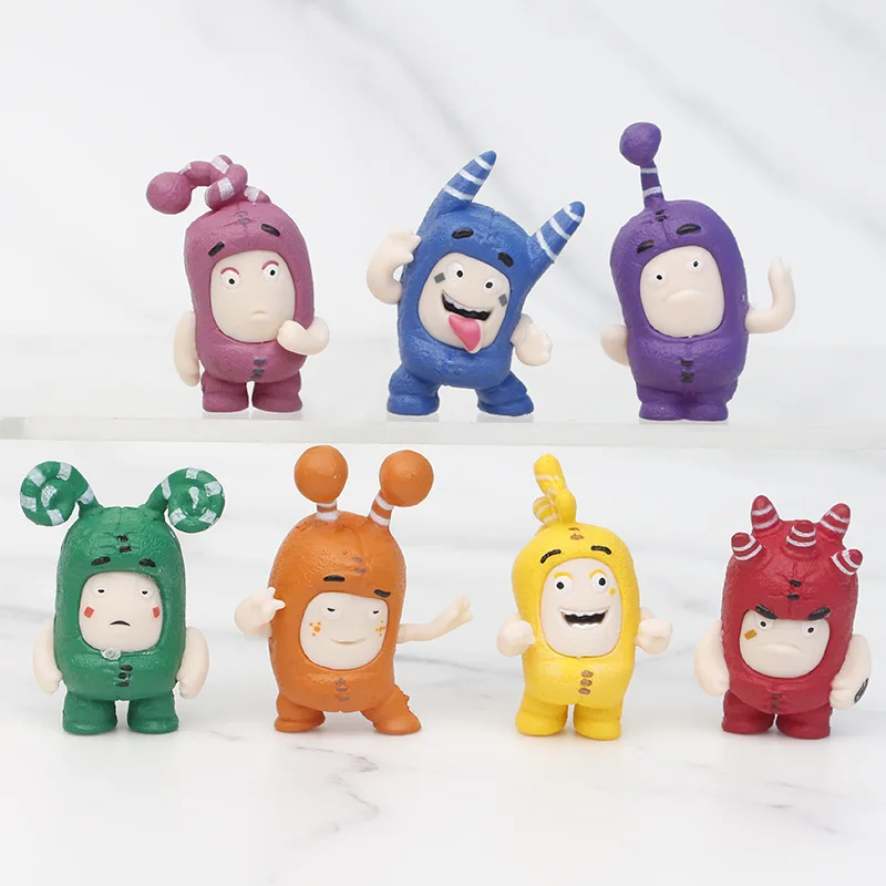 7 шт./компл. аниме мультфильм Oddbods милые игрушки куклы ПВХ фигурки Коллекционная модель подарок