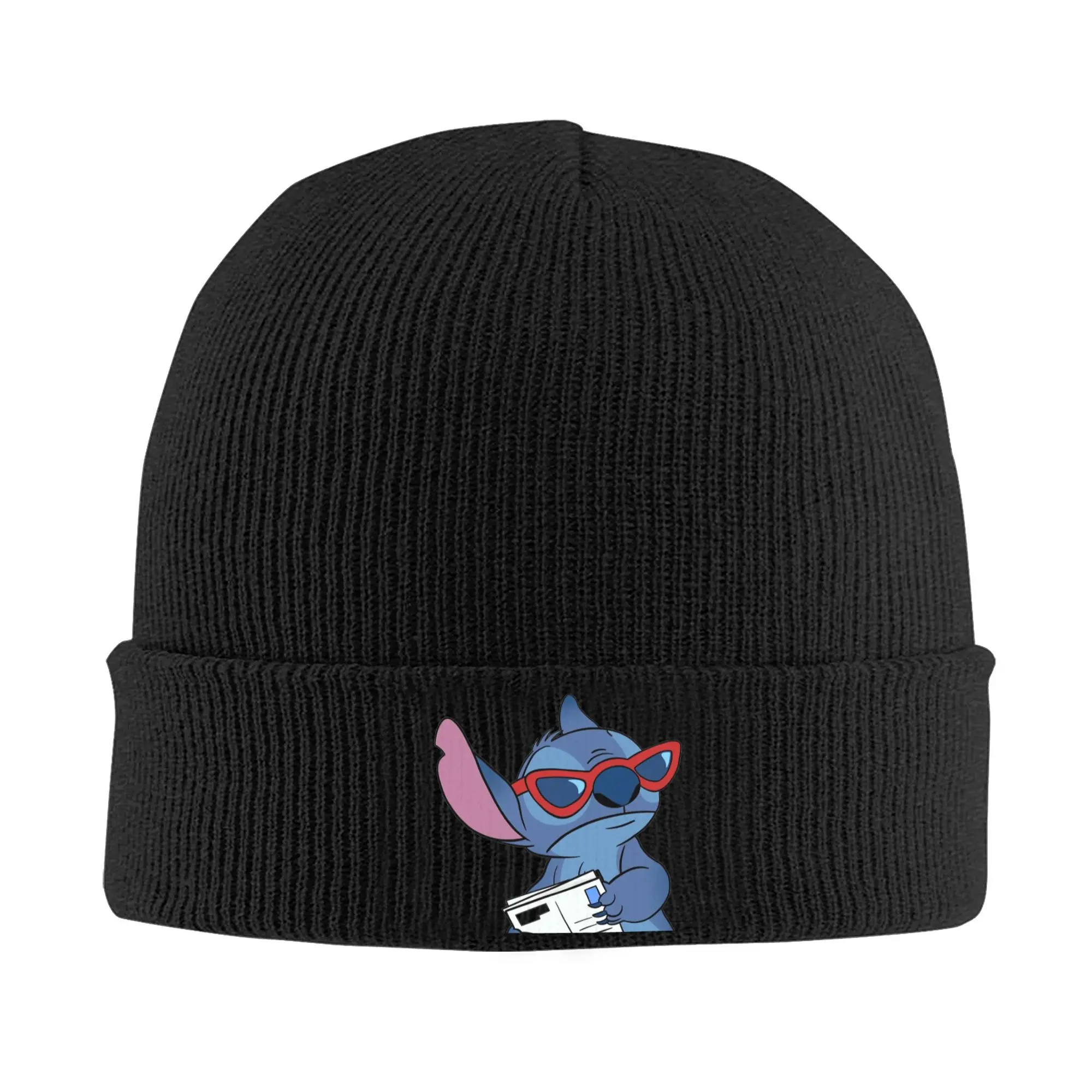 Вязаные шапки Disney с газетой, женские и мужские шапки Skullies, зимние шапки, акриловые повседневные шапки