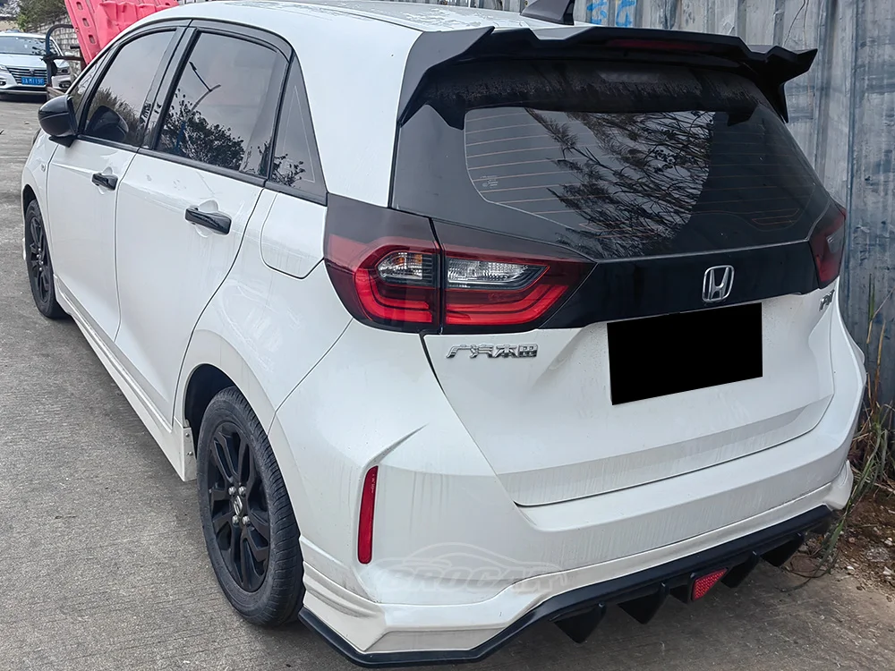 Для Honda Fit JAZZ GR9 GEN 4, оригинал с подсветкой, высокое качество, АБС-пластик, глянцевый черный спойлер, багажник, крыло, спойлер