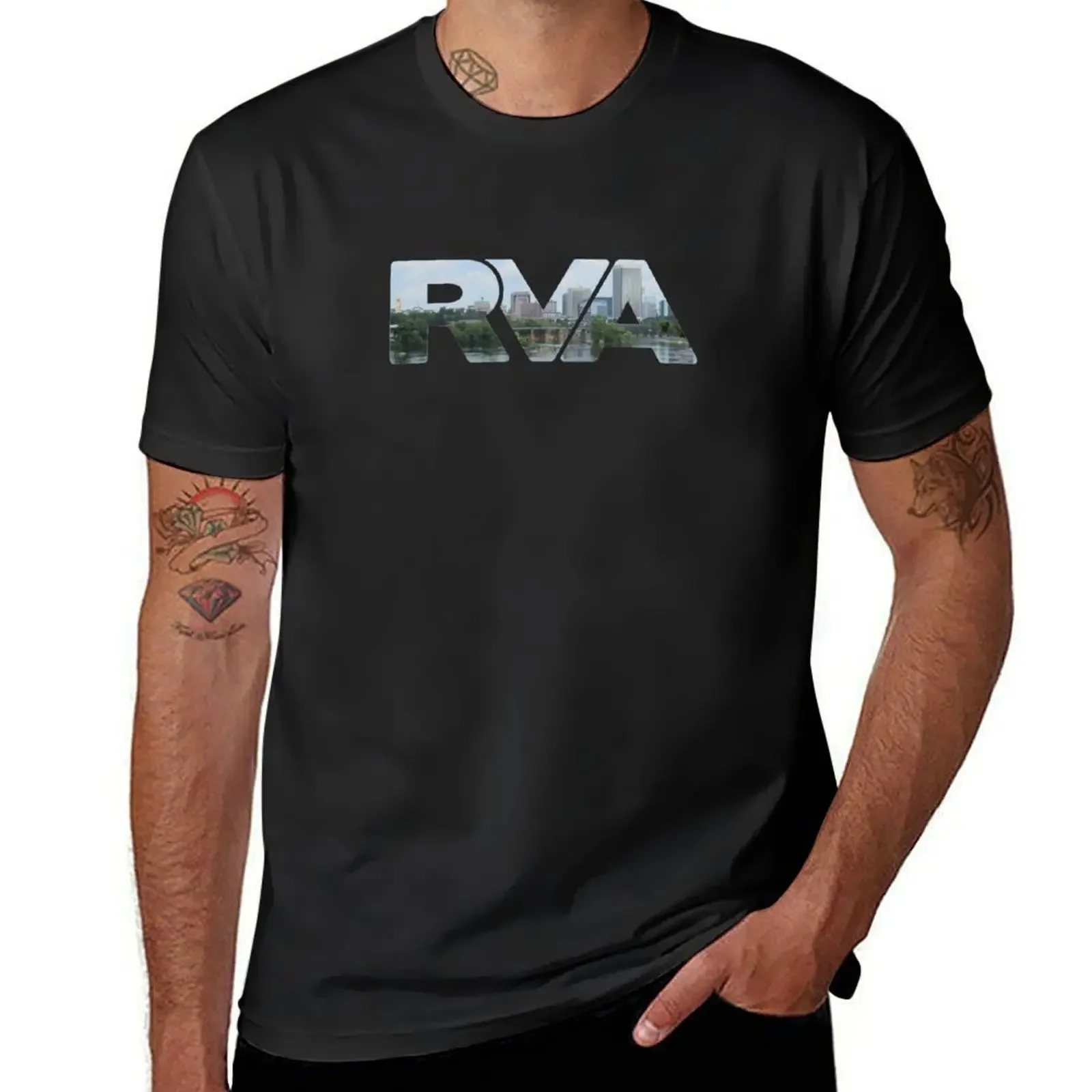 Футболка RVA больших размеров, корейские модные рубашки, мужская одежда с графическим рисунком
