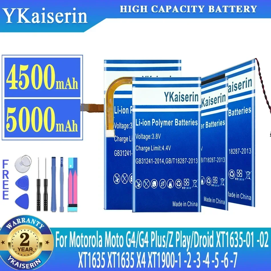Аккумулятор ykaisin для Motorola Moto G4 Plus Z Play Droid XT1635-01 -02 X4 XT1900-1 -2 -3 -4 -5 -6 -7