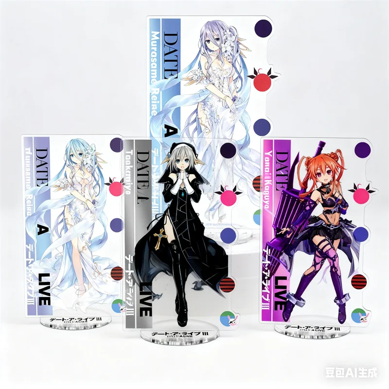 Аниме DATE A LIVE фигурка-подставка модель Kurumi Tokisaki/Tohka Yatogami/Origami Tobiichi декор стола стоячий знак подарки для фанатов 15 см