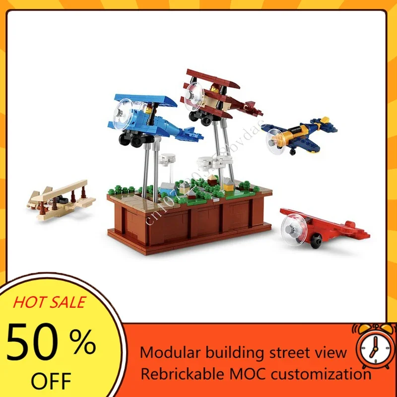 541 шт., модульная модель Pursuit of Flight MOC, креативная модель с видом на улицу, индивидуальная головоломка, архитектура, сделай сам, образование, сборная модель, подарки