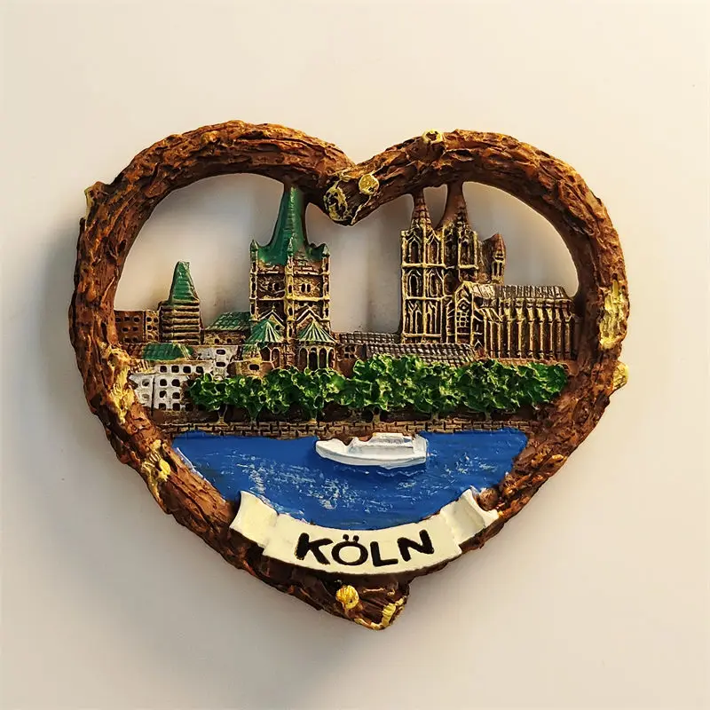 Магнит на холодильник Koln, наклейка на холодильник, Одеколон, Германия, вид на реку, сувенир, подарок (art.: 3920cd9689f4a) - 3920cd9689f4a