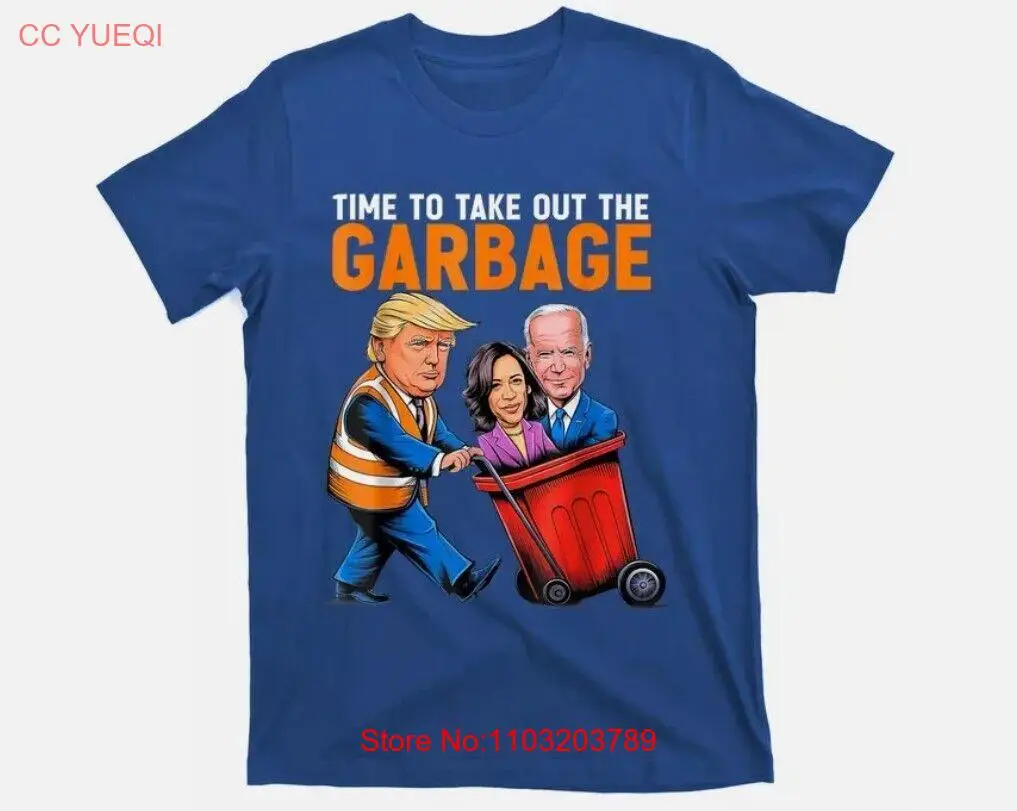 Футболка Trump 2024 Garbage For Funny Time To Take Out Garbage Biden лучшая