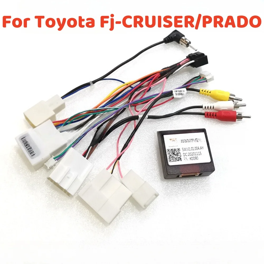 Автомобильный радиоприемник, стереопровод, Кабель-адаптер Android, 16pin для Toyota Fj-CRUISER/PRADO 2010/Tundra 2008-2013/Sequoia 2008-2017