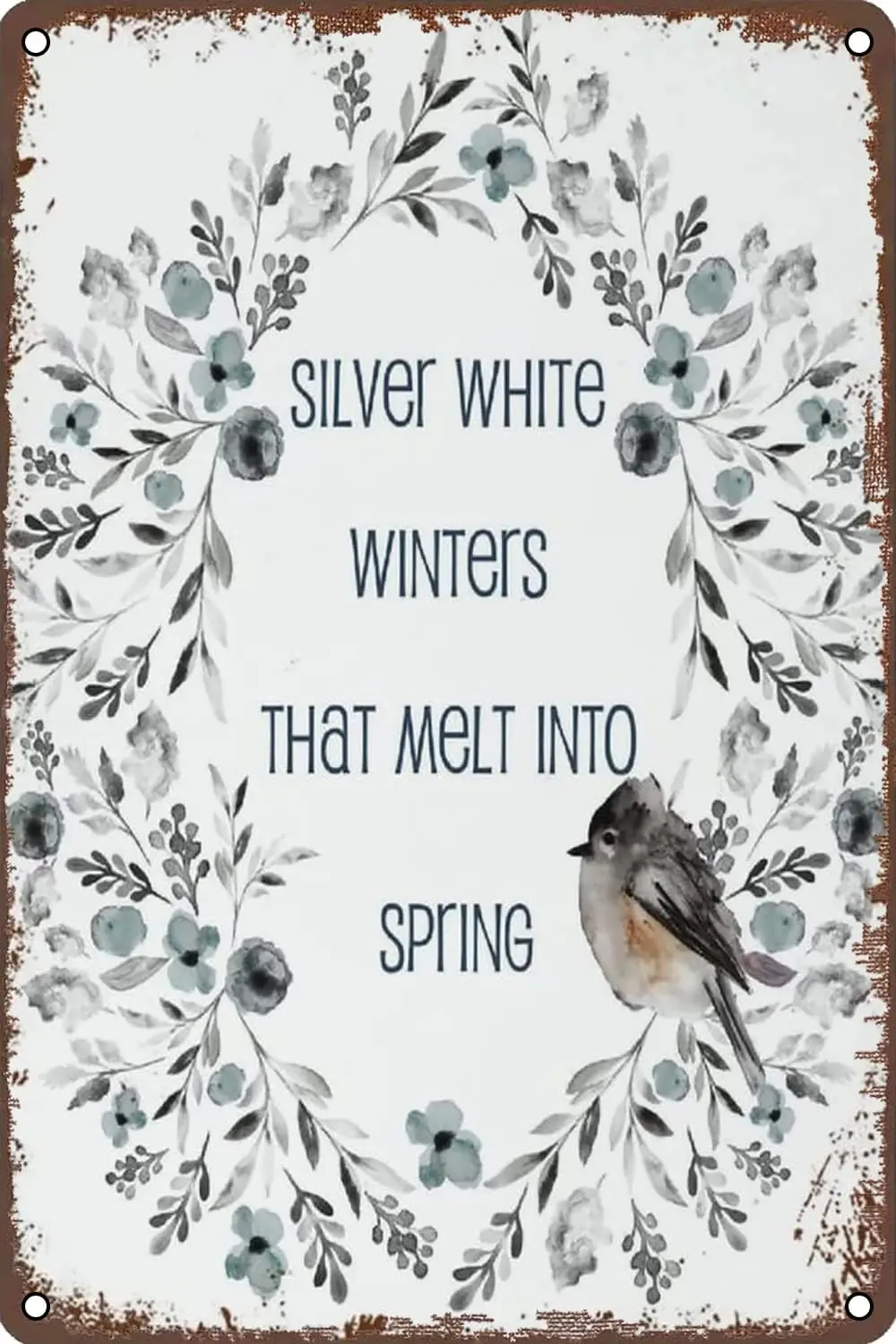 Забавный Vntage Tn Metal Sgn Slver Whte Wnters That Melt 포함 Sprng Ретро Настенный декор для дома, сада, человек, пещерные бары, рестораны, кафе