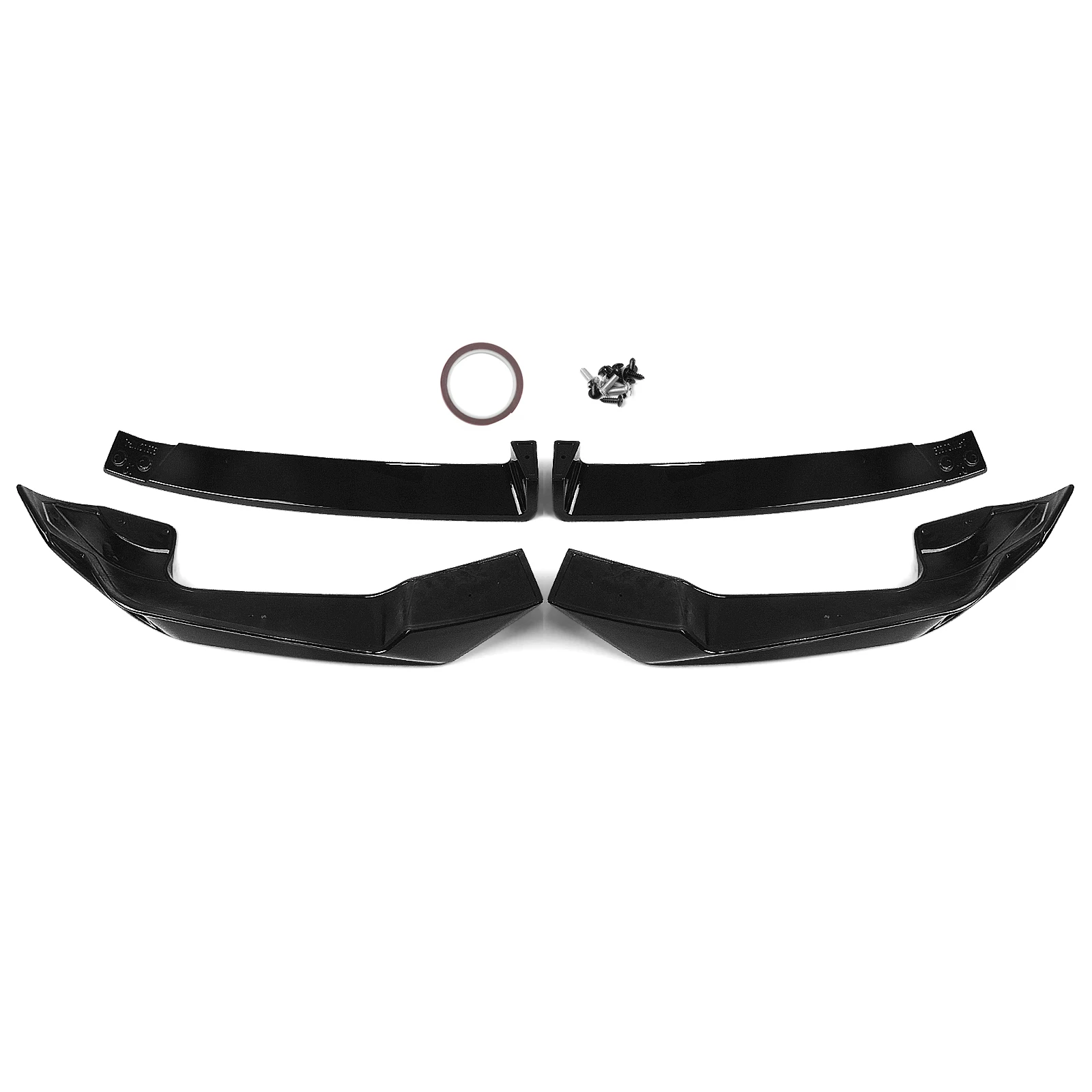 Для BMW G06 LCI X6 06,2023-2024 передний бампер, спойлер, глянцевый черный/углеродное волокно, нижний сплиттер, защита лезвия, комплект кузова