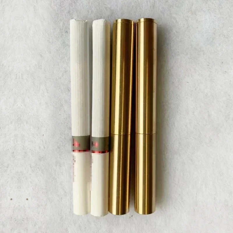 Фото Забавная тонкая керосиновая зажигалка, складной медный цилиндр Nunchakus, креативные ретро портативные аксессуары для курения, гаджеты для мужчин №5