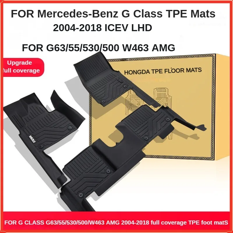 Коврики TPE для Mercedes Benz G-Class 2004-2018 G63/55/530/500/w463/350D AMG WAGON, полное покрытие, аксессуары LHD ICEV/EV