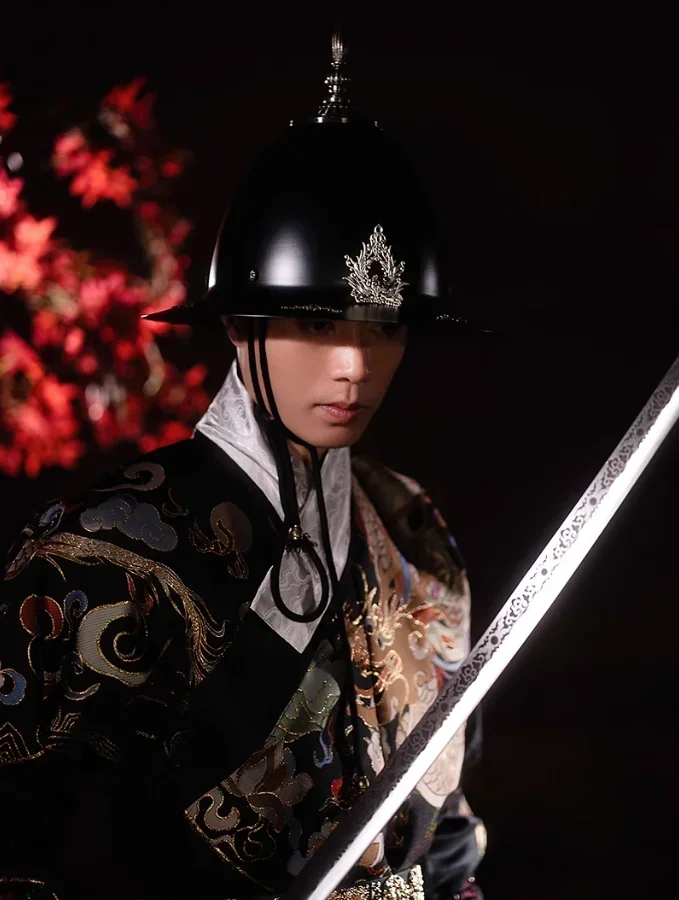 Железный шлем Hanfu Fly Fish, доспехи для мужчин и женщин, китайская винтажная шляпа Jin Yiwei, общий командир-в-повара, шляпа, доспехи, шляпы для косплея