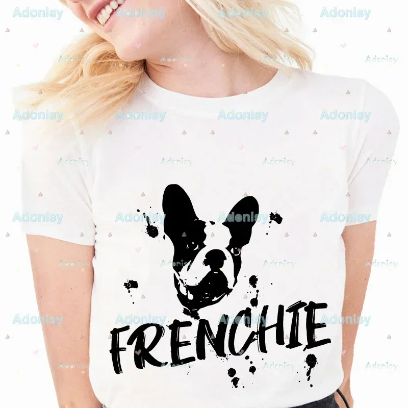 Frenchie Anatomy of French Bulldog Kawaii Animal Harajuku женские футболки топ повседневные модные топы женская футболка