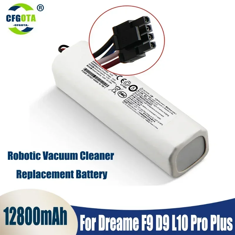 Оригинальный запасной аккумулятор для робота-пылесоса Dreame F9 D9 L10 Pro Plus RLS3 RLS5 RLS5L RLS5D, 14,4 В, 12800 мАч