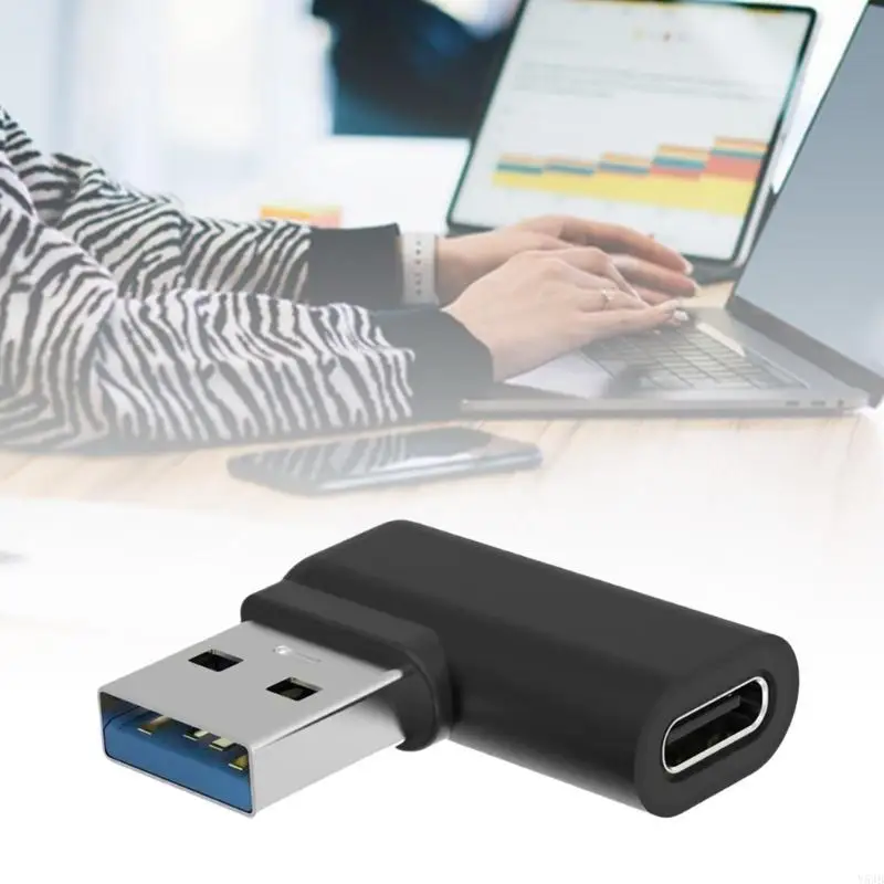 Фото Y5JB 10 Гбит / с USB 3,0 Мужчина -Самский Женский Адаптер с 90 градусов для ноутбуков и таблеток №5