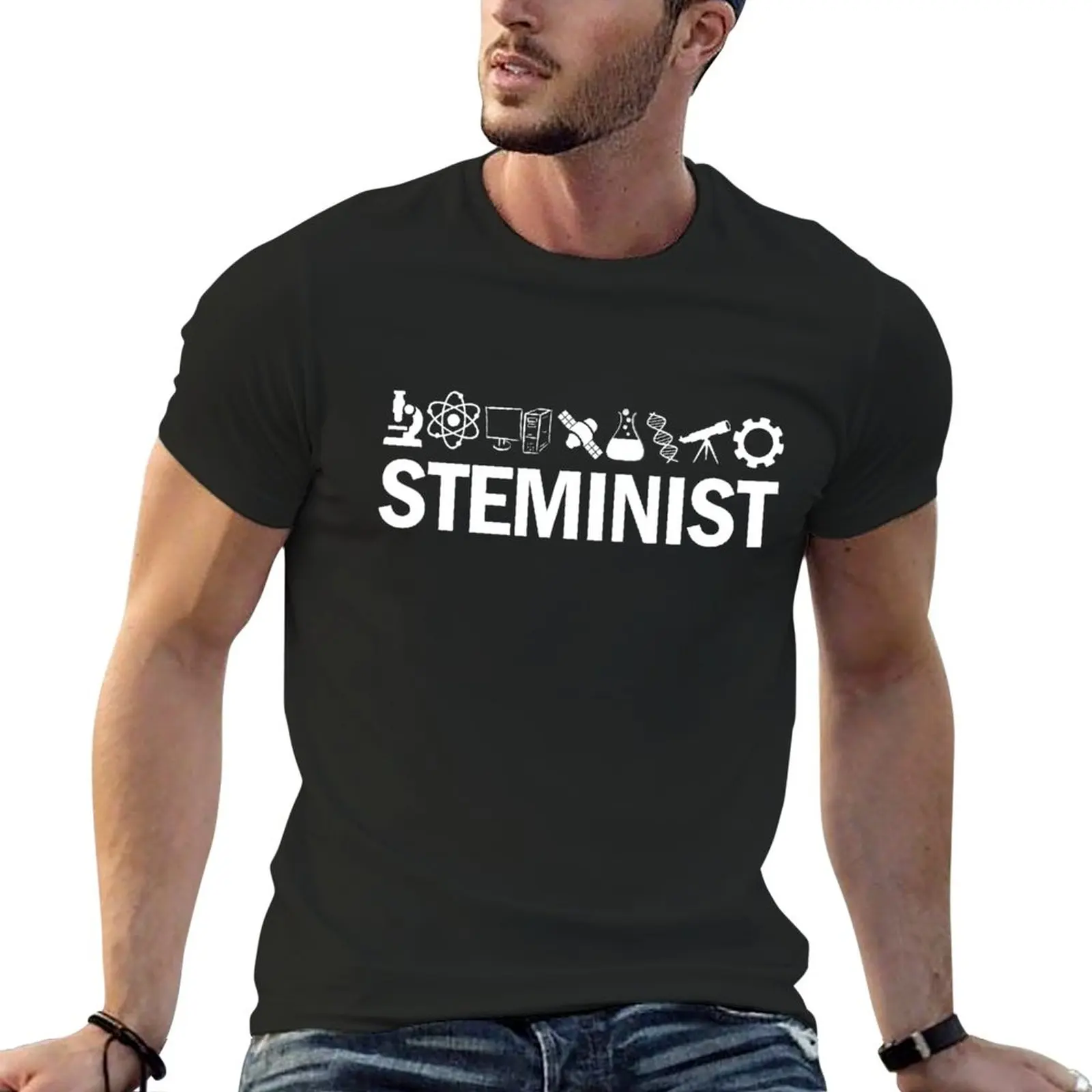 Новая футболка Steminist для женщин в научном стиле, апрель 2017, быстросохнущая футболка, спортивные футболки с веером, мужская одежда