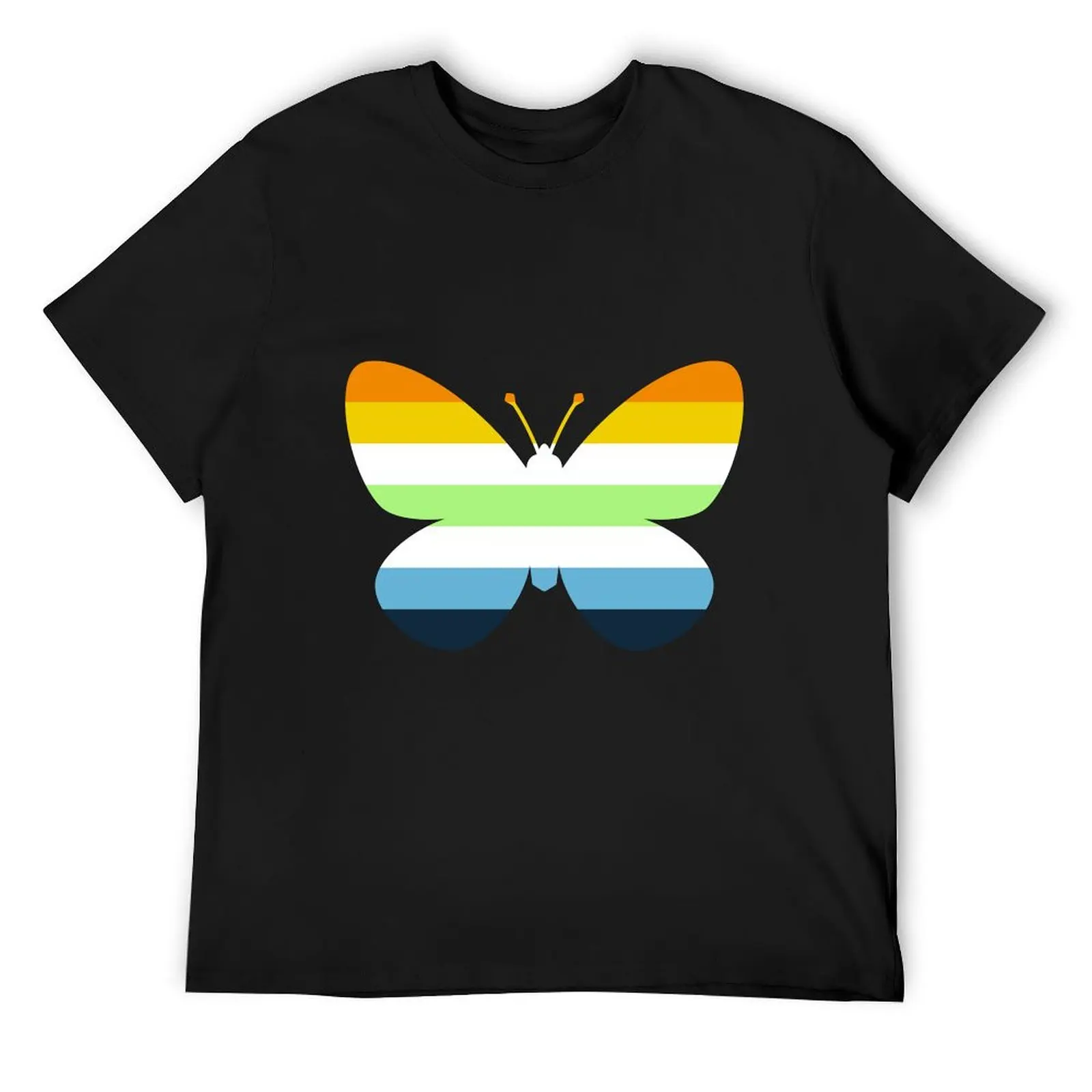 Футболка с силуэтом бабочки Aroace Agender, футболка с рисунком, футболки с аниме, мужские рубашки больших размеров для тренировок
