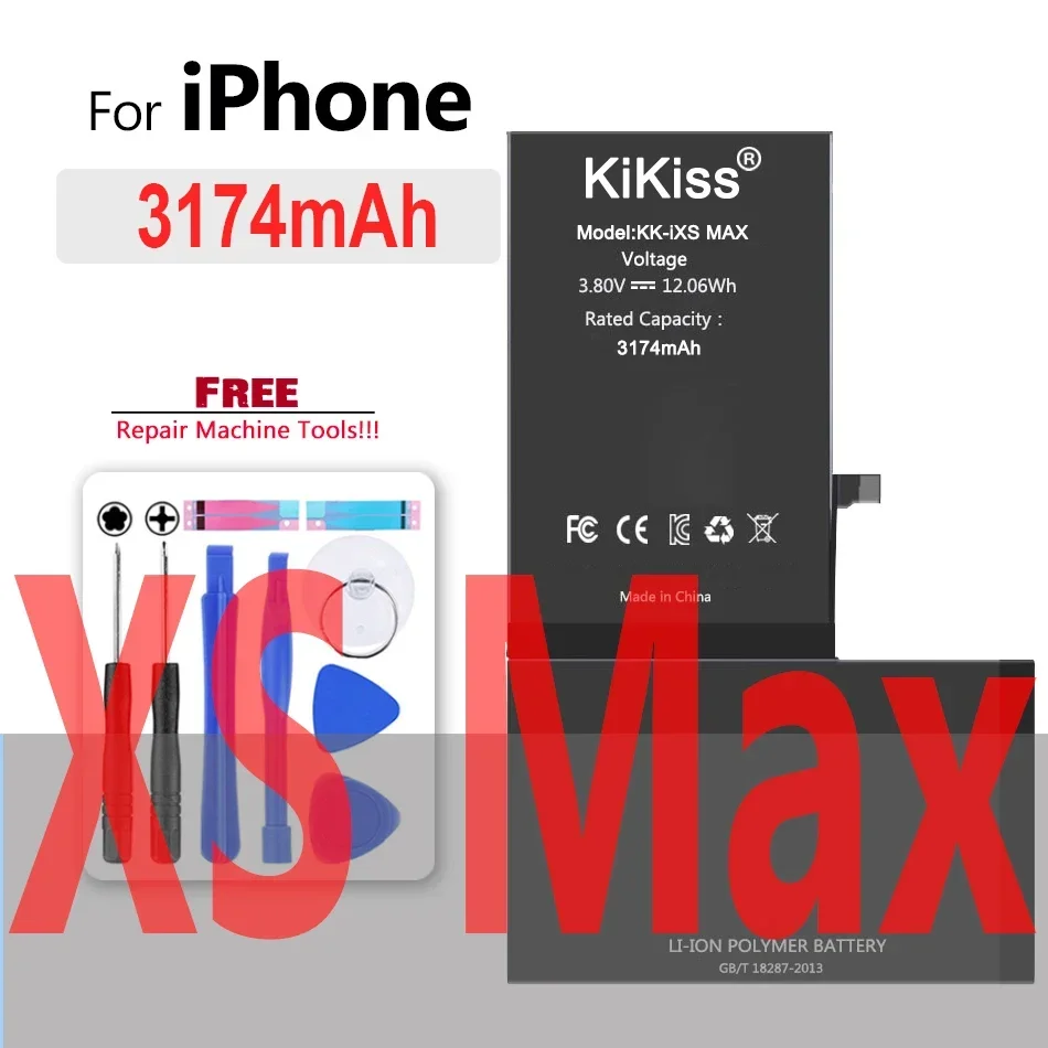 Фото Аккумулятор для IPhone 6 6S 5S 5C 7 8 Plus X Xs Max XsMax Xr 6plus 6splus 7plus 8plus, аккумулятор большой емкости №2