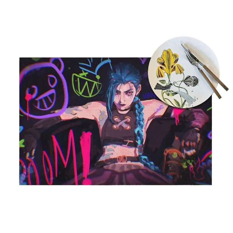 Коврики из ПВХ Arcane Jinx Arcane VI Pad Мультяшный фетровый противоскользящий коврик для чашки, коврик для стола, коврик для чашки, коврик для напитков, подставка для столовых приборов, подарок