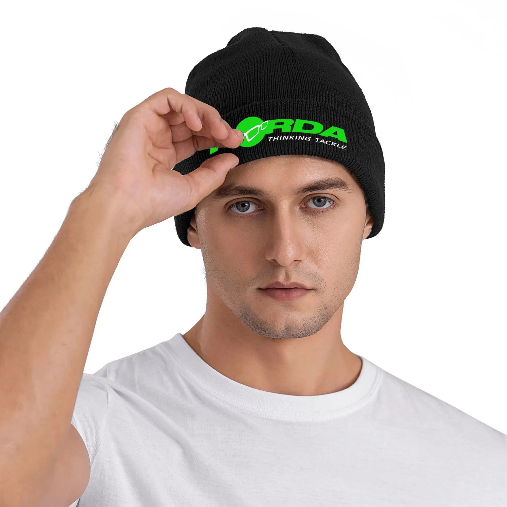Фото Черные шапки Kordas Fish Skullies на заказ, крутая зимняя теплая женская и мужская вязаная шапка унисекс, шляпа с капюшоном для взрослых №5