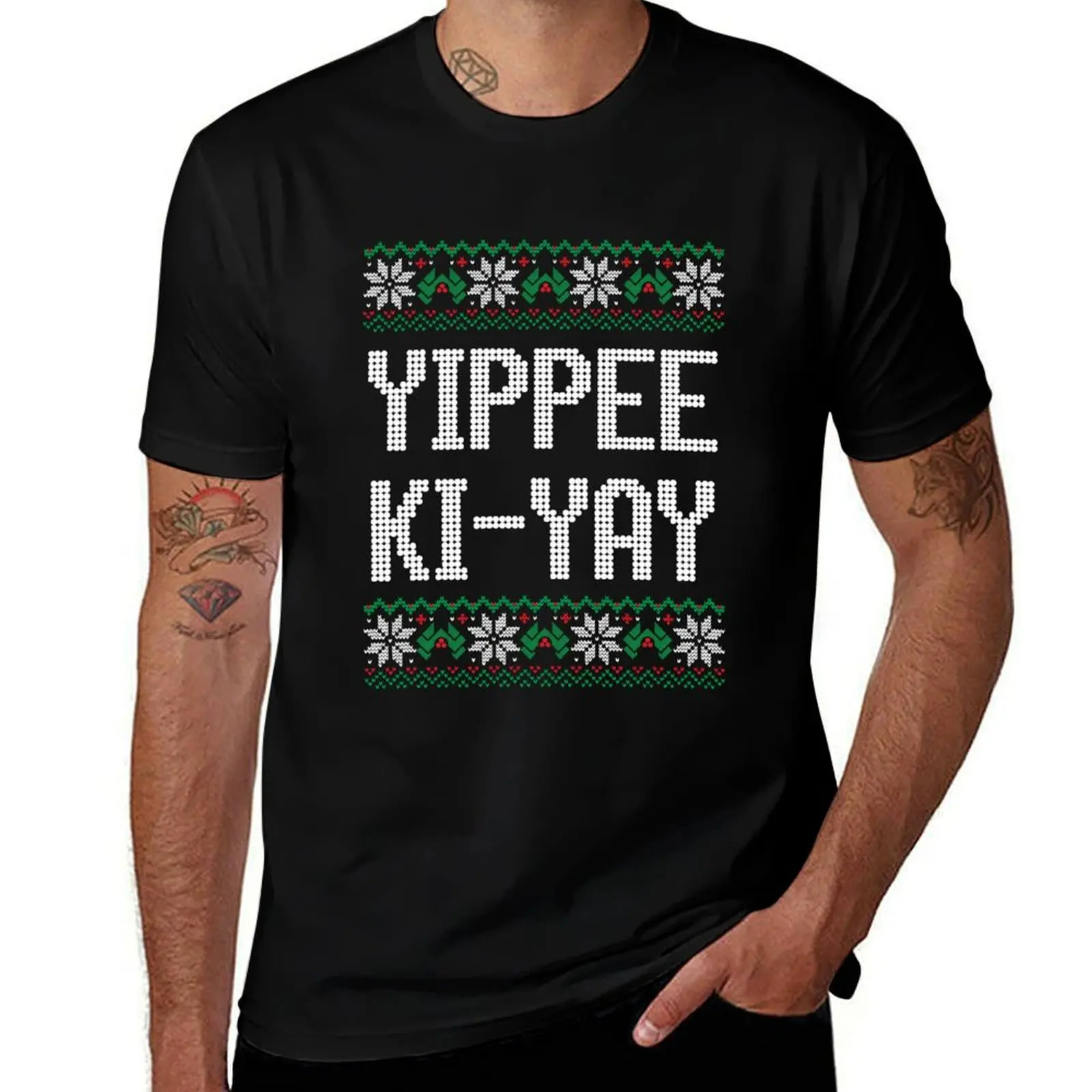 Yippee Ki-Yay футболка мужская мешковатые рубашки роскошные мужские хлопковые мужские футболки облегающие футболки для мужчин