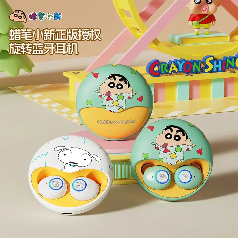 Беспроводные наушники-вкладыши Crayon Shin Chan Bluetooth, спортивные наушники-вкладыши с шумоподавлением для мальчиков и девочек, праздничные подарки