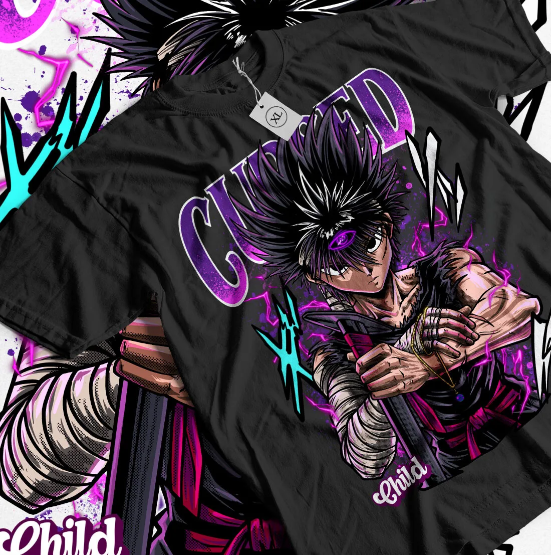 Hiei Yu Yu Yus Hakusho Футболка Kuwabara Kurama Yusuke Hiel Аниме Манга Подарочная рубашка