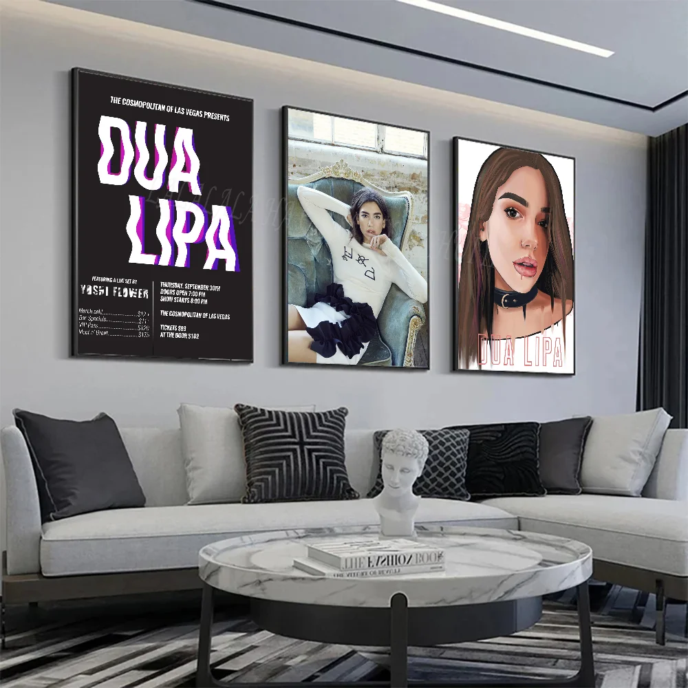 1 шт.-Pop-Singer-D-Dua_L-Lipa постер настенное искусство домашний декор декор комнаты цифровая живопись гостиная ресторан кухня искусство