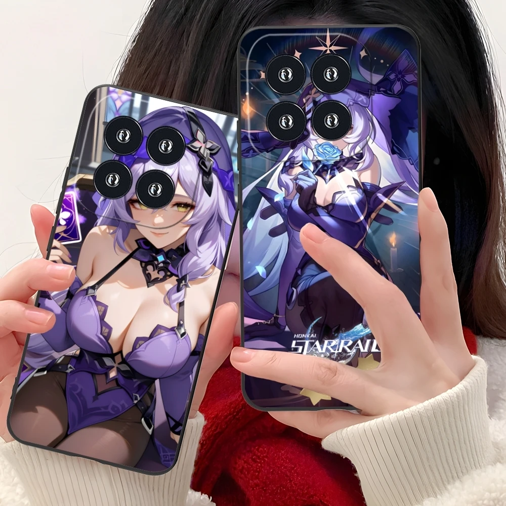 Фото Чехол Honkai для Xiaomi 14 13 12 11 10 9 T Ultra Lite Pro S SE X мобильный телефон черный чехол для телефона №2
